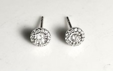 Diamond halo earrings for sale  Copalis Crossing