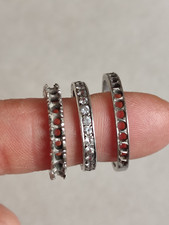 Lot de Trois bagues Alliances: une en Platine (3,1g) et deux en Argent (4,6g), usado comprar usado  Enviando para Brazil