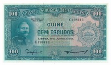 Guiné Portuguesa 100 Escudos 1964 P. 41/41a; João Teixeira Pinto; Nota Unc comprar usado  Enviando para Brazil