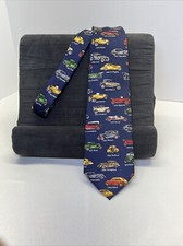 Gravata de seda vintage carros antigos Alynn 100% seda azul verde amarelo vermelho preto comprar usado  Enviando para Brazil