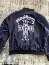 Jaqueta de náilon Guns N Roses Zara tamanho XL unissex azul marinho metal rocha frete grátis comprar usado  Enviando para Brazil