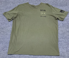 Usado, Camiseta Under Armour masculina solta tamanho XL verde liberdade bandeira americana EUA comprar usado  Enviando para Brazil