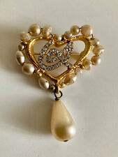 Vintage broche coeur d'occasion  Louveciennes