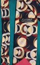 Gravata de seda italiana Zianetti padrão círculo multicolorida comprar usado  Enviando para Brazil