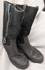 Ugg black leather for sale  SOUTHAMPTON