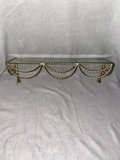 Prateleira de vidro vintage HOMCO bronze metal corda torcida design montagem na parede 18,5”x 5,5”, usado comprar usado  Enviando para Brazil