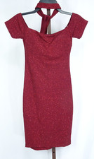 Vestido de festa My Michelle Juniors feminino borgonha brilhante manga gorro tamanho 5 comprar usado  Enviando para Brazil