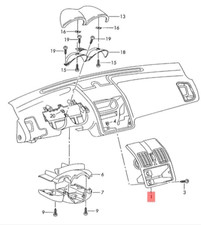 Painel de ventilação VW Lupo Polo 6N2 acabamento (centro) 6N0858069B, usado comprar usado  Enviando para Brazil
