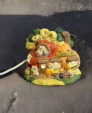 TLC Cerâmica Iluminada Halloween Casa de Vila Assombrada Mercearia Abóboras Fantasmas 5x6” comprar usado  Enviando para Brazil