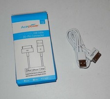 Cabo de sincronização e carregamento USB de 30 pinos ACEPower, 30 pinos 4 pés, para iPhone 4 comprar usado  Enviando para Brazil