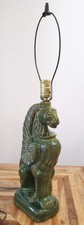 Lâmpada de cerâmica MCM moderna vintage meados do século verde vitrificada Griffin funciona! comprar usado  Enviando para Brazil