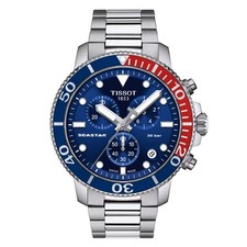 Relógio suíço TISSOT Seastar 1000 quartzo cronógrafo mostrador azul Pepsi T120.417.11.041.03 comprar usado  Enviando para Brazil