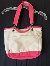 Mini lancheira térmica Thirty-One Canvas Crew natural com coral rosa sem monograma, usado comprar usado  Enviando para Brazil