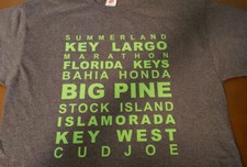 Camiseta Islands of Florida Keys Key West Big Pine Key Marathon Islamorada comprar usado  Enviando para Brazil