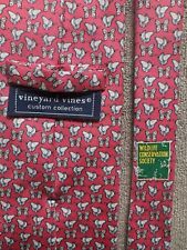 Usado, Gravata Vineyard Vines Wildlife Conservation estampa de borboleta 100% seda rosa comprar usado  Enviando para Brazil