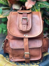 Vintage leather backpack for sale  RUGBY