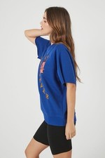 Camiseta Gráfica Forever 21 Whatever Cat Bunny (Azul, Tamanho P), usado comprar usado  Enviando para Brazil