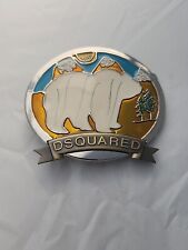 Fivela de cinto masculina DSQUARED esmalte urso polar nascido no Canadá feito na Itália RARO comprar usado  Enviando para Brazil