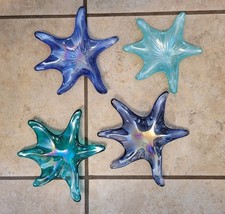 Conjunto 4 estrelas do mar iridescentes Akcam arte turca prato de doces praia decoração mar 7" comprar usado  Enviando para Brazil