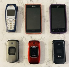 6 celulares mistos (como estão para peças ou reparos e não testados) comprar usado  Enviando para Brazil