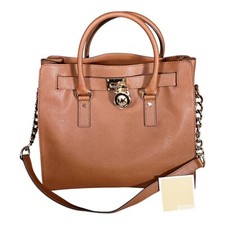 Bolsa de mão Michael Kors grande feminina Hamilton couro bolsa de ombro logotipo tecido dourado comprar usado  Enviando para Brazil