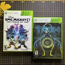 Lote 2 Disney Epic Mickey 2 The Power of Two TRON Evolution Xbox 360 CIB Completo comprar usado  Enviando para Brazil