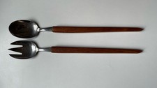 Teakholz salatbesteck vintage gebraucht kaufen  Seewald