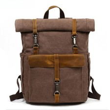 Mochila de lona masculina retrô grande capacidade resistente ao desgaste bolsa de viagem bolsa casual comprar usado  Enviando para Brazil