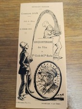 Menu cinquantenaire fêtes d'occasion  Expédié en Belgium