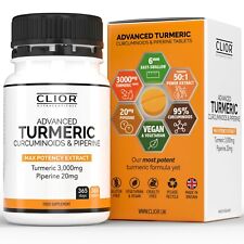 Usado, Advanced Turmeric Curcumin 3.000mg + 20mg Piperina Pimenta Preta Comprimidos Desconto comprar usado  Enviando para Brazil