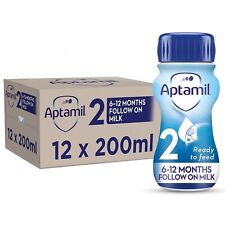 Fórmula 12 x 200 ml Aptamil 2 Follow On Baby Milk adequada de 6 a 12 meses, usado comprar usado  Enviando para Brazil