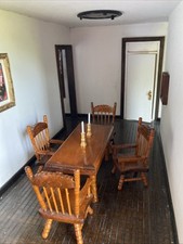 Lote de móveis miniaturas de casa de bonecas 1:12 mesa de cozinha vintage e quatro cadeiras comprar usado  Enviando para Brazil