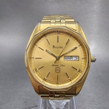 Bulova Marine Star relógio masculino 35mm mostrador dourado tom dourado data redonda nova bateria, usado comprar usado Bulova Marine Star relógio masculino 35mm mostrador dourado tom dourado data redonda nova bateria, usado comprar usado  Enviando para Brazil