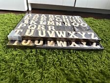 2" alfabeto de madeira natural letras de madeira decoração de parede artesanato infantil faça você mesmo 280 letras comprar usado  Enviando para Brazil