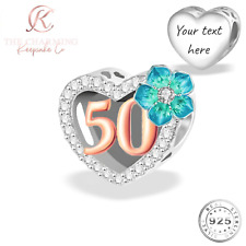 50th birthday charm for sale  MANCHESTER