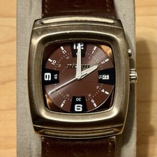 Relógio de skate analógico masculino Nixon The Clerk "Day Job" pulseira de couro marrom CORRENDO comprar usado  Enviando para Brazil