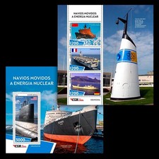 Selos de navios movidos a energia nuclear MNH 2024 Guiné-Bissau M/S + S/S comprar usado  Enviando para Brazil
