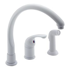 Torneira de cozinha Delta Waterfall branca arco alto único, BRANCA, COMO ESTÁ comprar usado  Enviando para Brazil