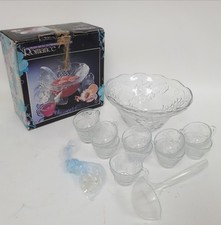 Glass punch bowl for sale  RUGBY