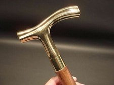 Alça de cabeça de derby de latão antiga bengala vitoriana de madeira presente vintage comprar usado  Enviando para Brazil