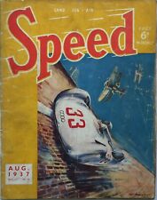 Revista SPEED do BRDC. Aug 1937, arte da capa AUTO UNION, Brooklands, FIAT L76 comprar usado  Enviando para Brazil