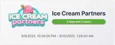 EVENTO ICE CREAM PARTNERS transporte completo 80k pontos 1 hora (9 de setembro de 2025) comprar usado  Enviando para Brazil