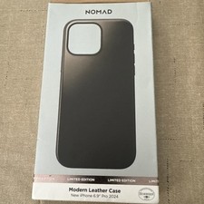 Capa de couro moderna Nomad iPhone 6,9” Pro 2024 verde cromada, usado comprar usado  Enviando para Brazil