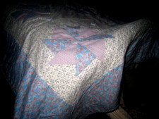 Usado, Colcha vintage feita à mão costurada à máquina cores pastel 80x92 comprar usado  Enviando para Brazil
