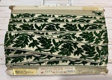 Vintage Francês Dimensional Veludo Videiras em Acabamento de Cetim com nervuras 18' X 2" de Largura comprar usado  Enviando para Brazil
