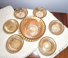 6 glass dessert set bowls for sale  Kensington