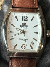Usado, Relógio Vintage Orient Automático 5 Bar Data Masculino Pulseira Japão Couro 21J Raro comprar usado  Enviando para Brazil