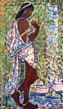 Usado, Pintura a óleo arte dos sonhos hindu-dançarino-maurício-prendergast-frete grátis em tela comprar usado  Enviando para Brazil