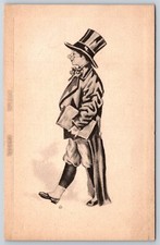 Artidt K Choos~Jovem Tio Sam?~Menino com Óculos de Aro de Fio~Caudas e Topha~Cartão Postal/PC, usado comprar usado  Enviando para Brazil