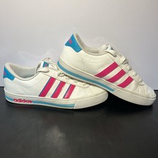 Sapato Adidas Neo Daily Team K Branco, Rosa e Azul South Beach Feminino Tamanho 4, usado comprar usado  Enviando para Brazil